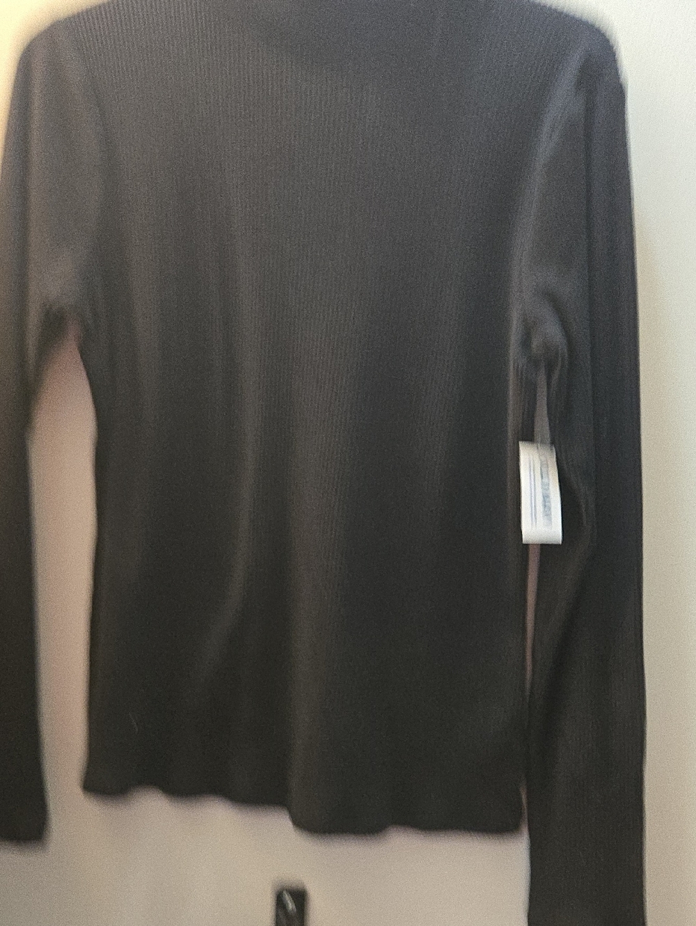 Old Navy Black Long Sleeve Ribbed Top